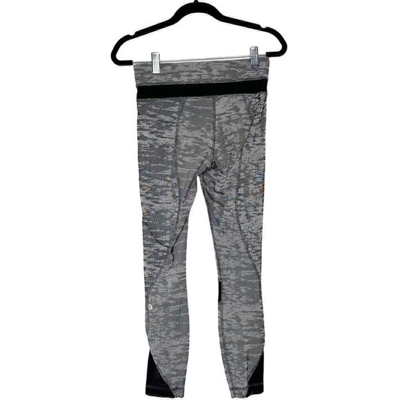 Lululemon Athletica Inspire Tight II Crop Leggings Women's Black Gray Size 4 - Picture 2 of 4